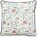 Cushion Cover Only - Festive Robin Pattern Cushion Cover 16.9 x16.9 in