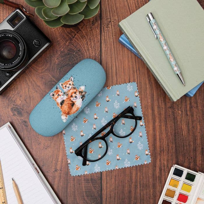 Glasses Case - 'Snug as a Cub' Foxes