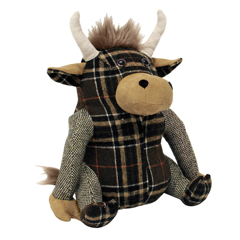 Doorstop - Highland Cow Novelty Brown (5.9" x 8.7" x 9.4")