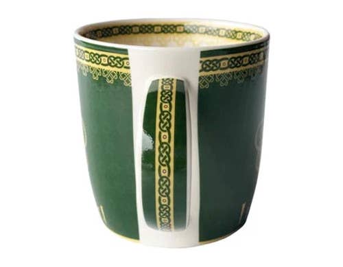 Irish Shamrock Spiral Ceramic Mug