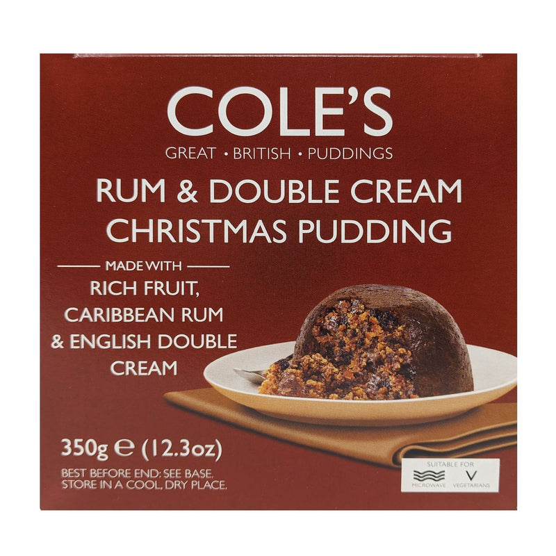 Coles Boxed Rum & Double Cream Christmas Pudding 350g
