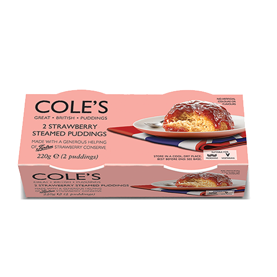 Coles Strawberry Steamed Puddings 2 x 110g