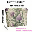 Cosmetic - Scottish Thistle Print Bag 9" x 6.9"