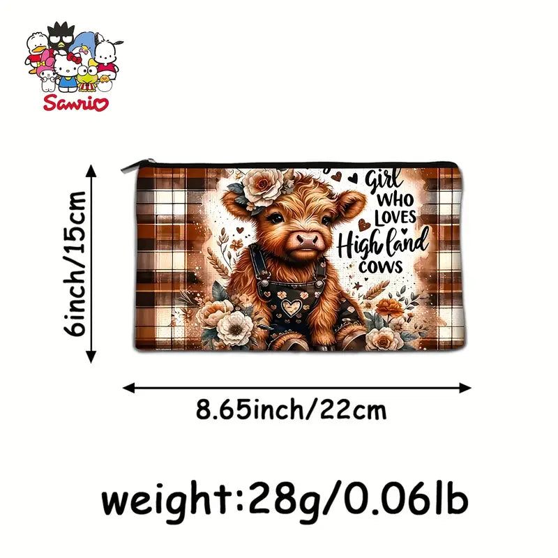 Cosmetic - Girl Who Loves Highland Cows Size 8.65" x 6"