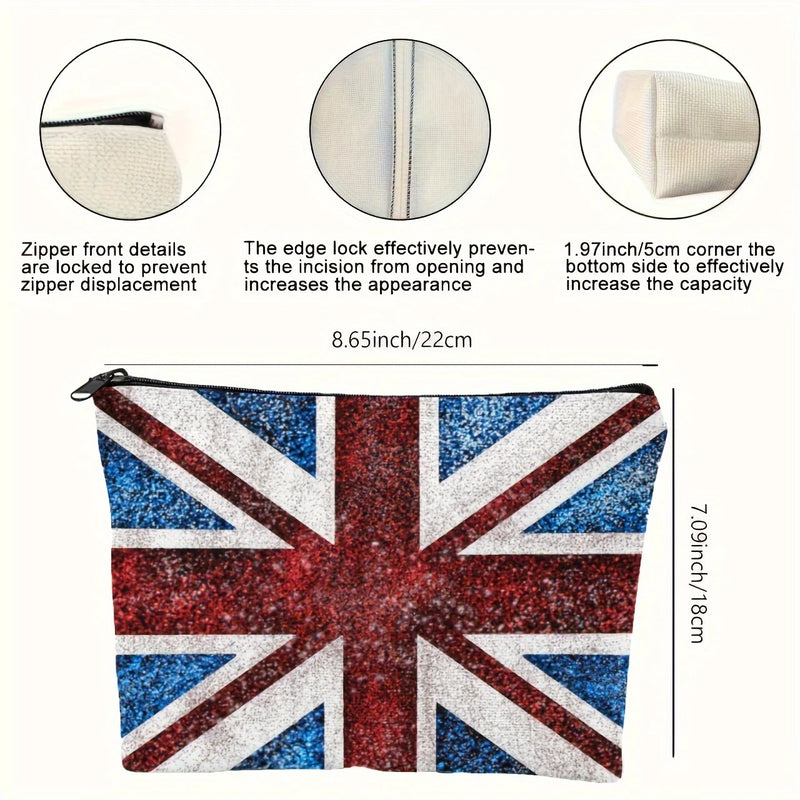 Cosmetic - Union Jack (double sided print) Size 8.6" x 7"