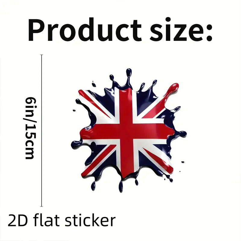 Decal - Union Jack Splash Decal 6"
