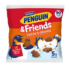 McVitie's Penguin & Friends Cocoa & Orange Flavour Biscuit Shapes 5 Pack(Best before 01/02/2025)