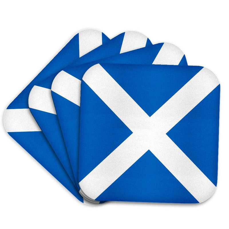 Coasters - Flag of Scotland - Scottish blue with white Saint Andrews Cross Saltire