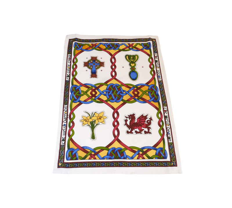 Tea Towel - Welsh Emblems