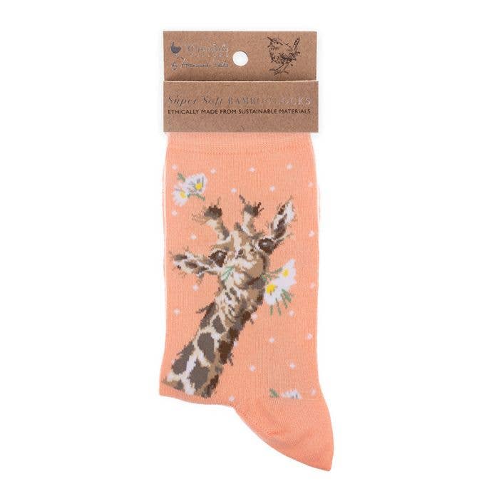 Socks - Giraffe: Flowers