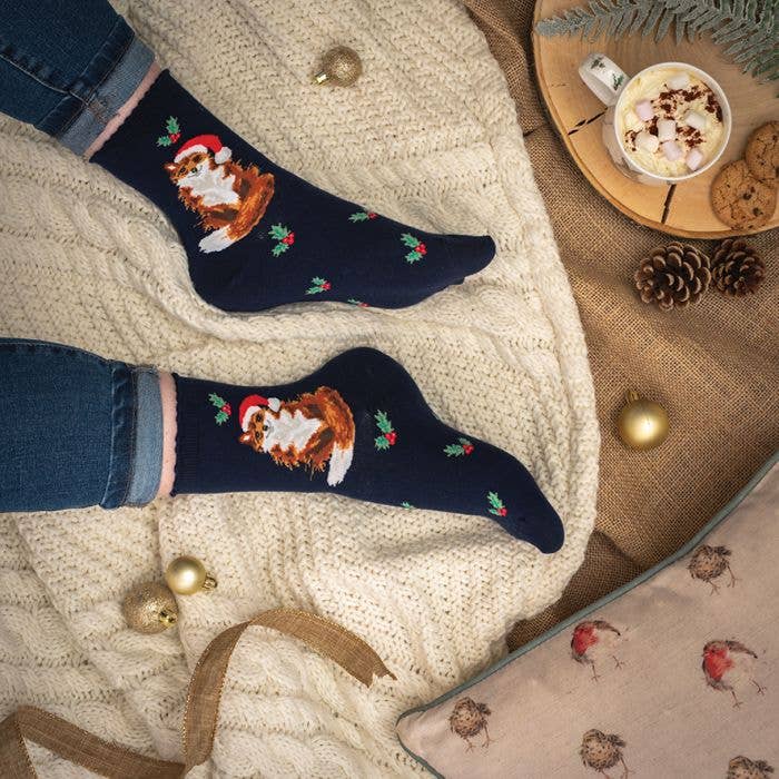 Men's Christmas Socks Festive Fox - Fox