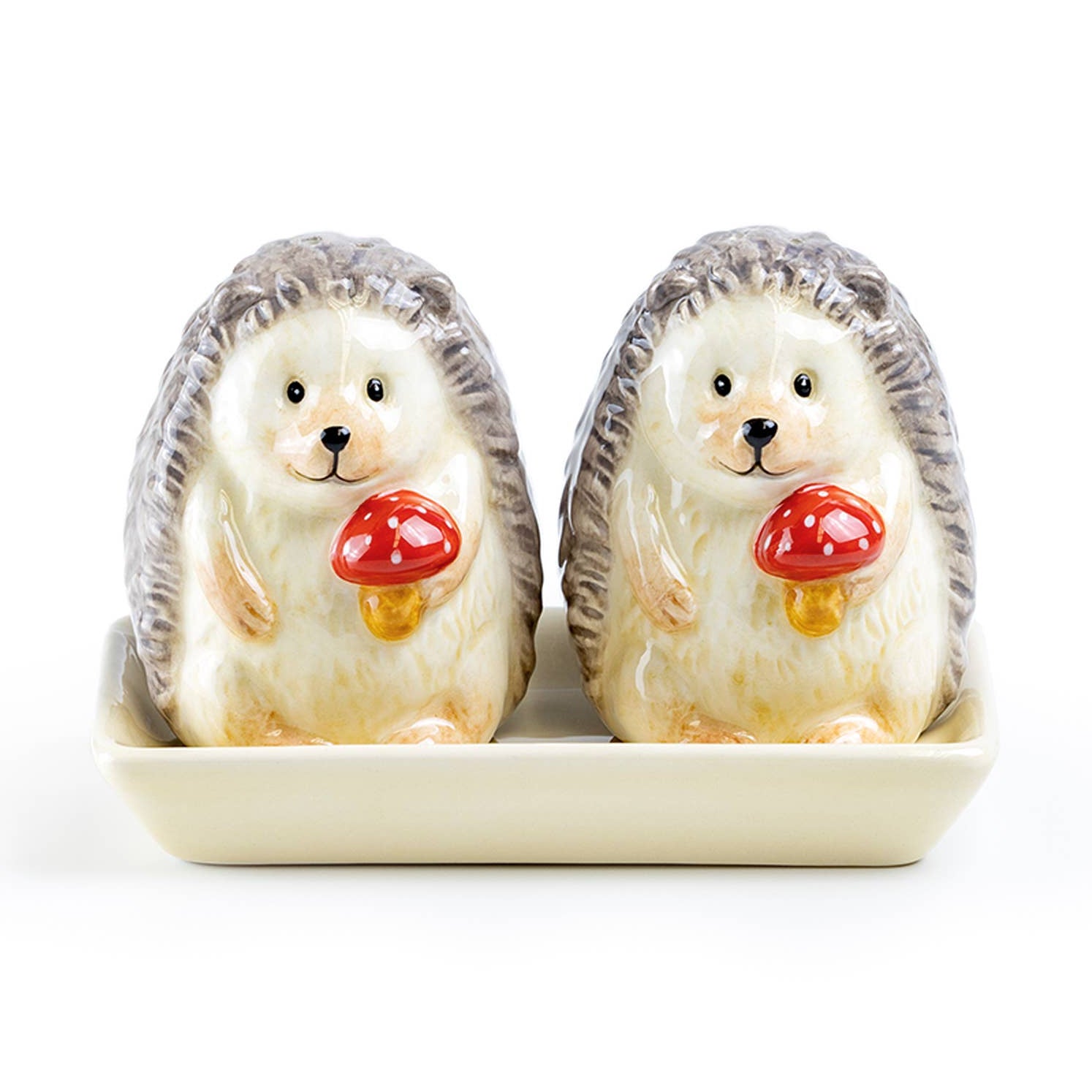 Salt and Pepper Shaker Set - Hedgehog Figurine