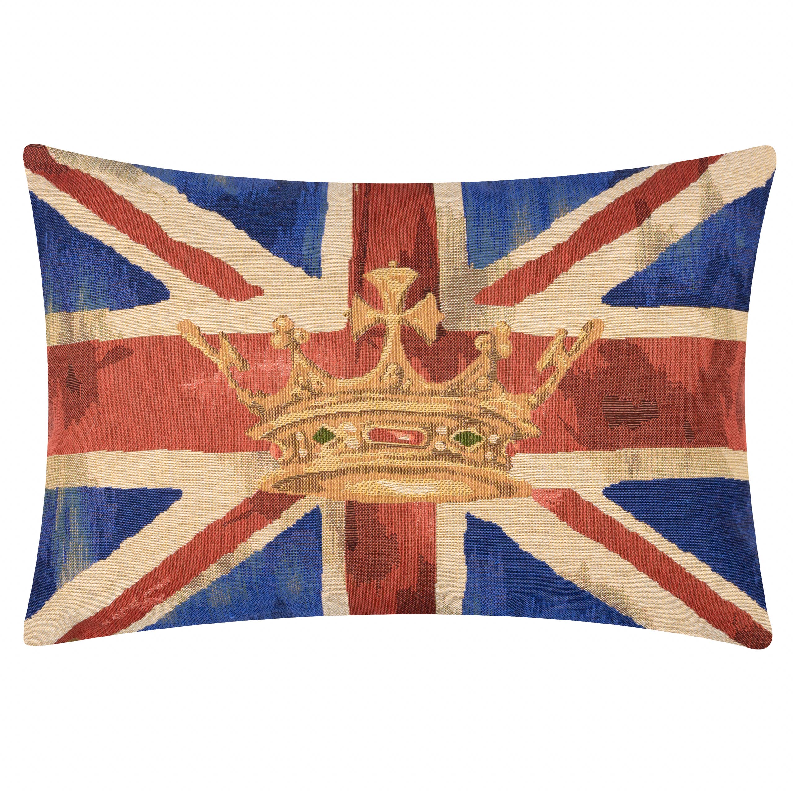 Cushion Cover Only - Crown Union Jack Tapestry - Size 18" x 13"