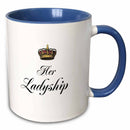 11oz Two-Tone Blue Mug Her Ladyship - part of a his and hers