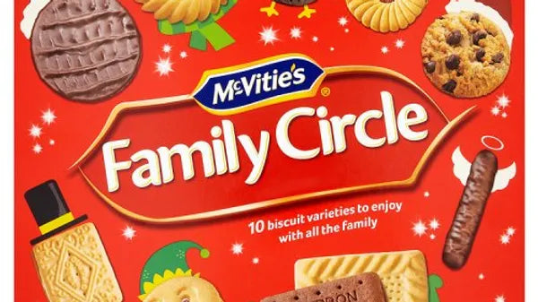 10 biscuit varieties to enjoy with all the family.  Rich highland shorties, milk chocolate digestives, custard creams, choc chip cookies, shortcake, jam sandwich creams, milk chocolate fingers, crunchy oat, nice, bourbon creams