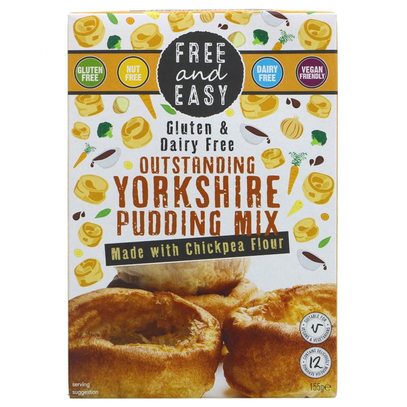 Free & Easy Gluten & Dairy Free Yorkshire pudding Mix 155g