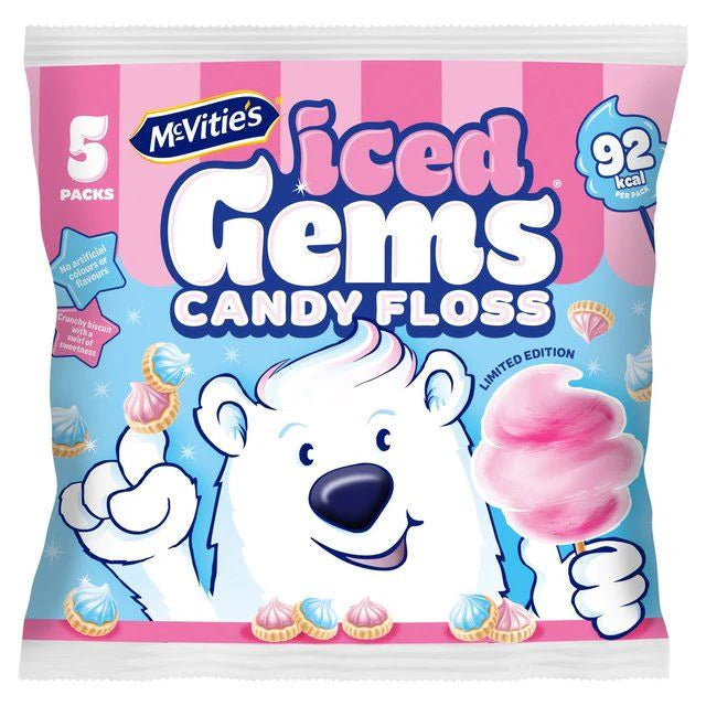 McVitie's Candyfloss Iced Gems Multipack Biscuits 5 x 23g 115g