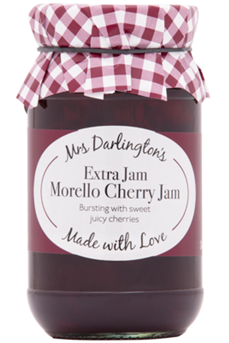 Mrs Darlington’s Morello Cherry jam to make them special. Packed full of succulent, sweet, juicy cherries – anything less wouldn’t do them justice.