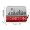 Purse - London Icons - Red & White Size 3.5" x 4.3"