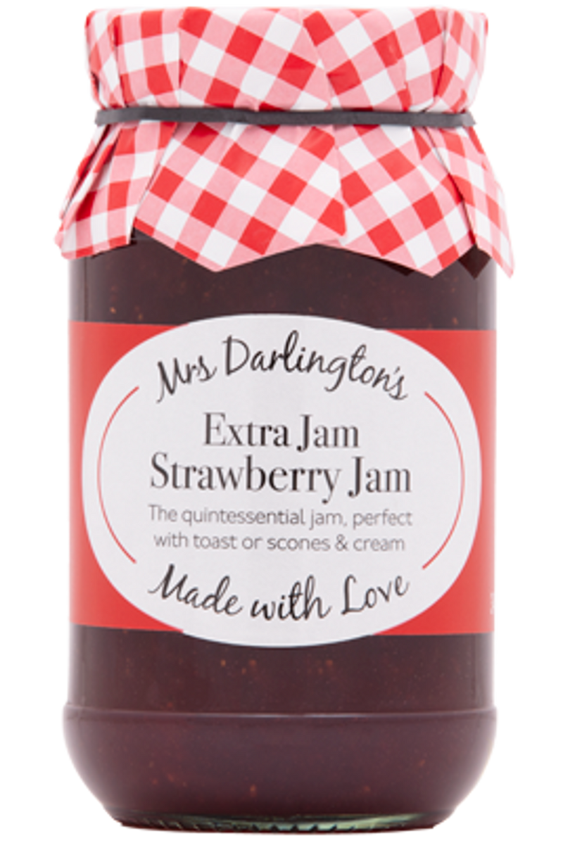 Mrs Darlington’s Strawberry Jam is perfect on scones with clotted cream, makes the ultimate jam butty and adds a fruity dash to rice pudding or porridge.