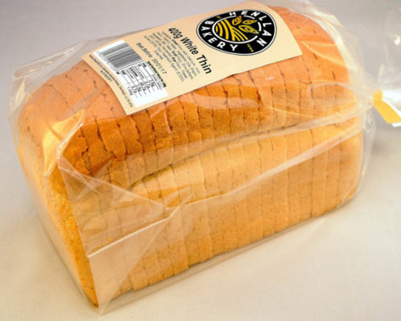 Henllan Small White Thin Sliced Bread 400g *Limit 2 per order*