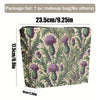 Cosmetic -Scottish Thistle Print Bag Size: 9" x 6.9"