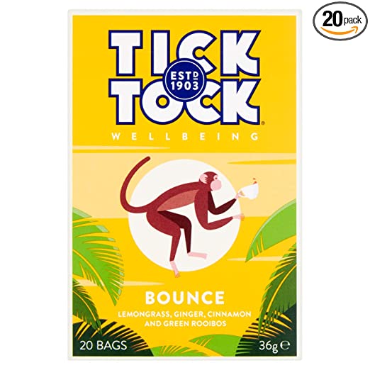 Tick Tock Bounce Tea. Caffeine Free 20ct  36g