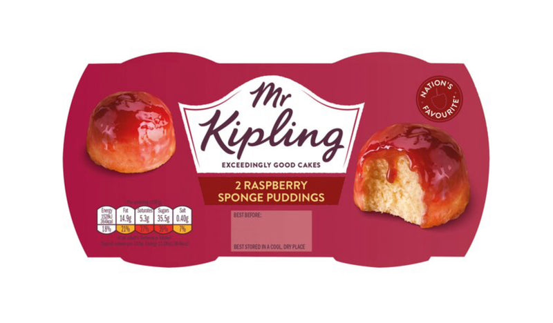 Mr Kipling Raspberry Sponge Puddings.