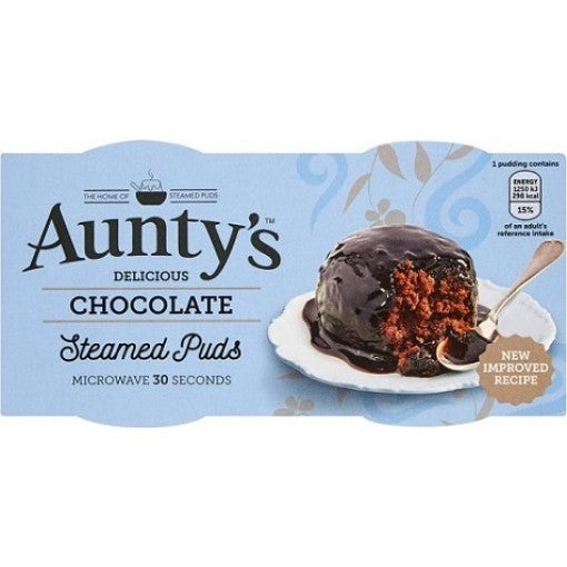 Aunty's Chocolate Steamed Puds 95g (2 Pack)