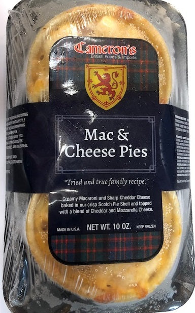 Cameron's Scottish Style Mac & Cheese Pies 2 pk 10oz (3/4lb Ship Weight)