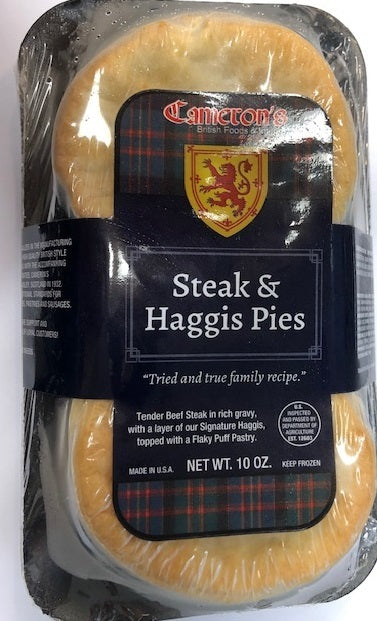 Cameron's Scottish Style Steak & Haggis Pies 2 pk 10oz (3/4lb Ship Weight)