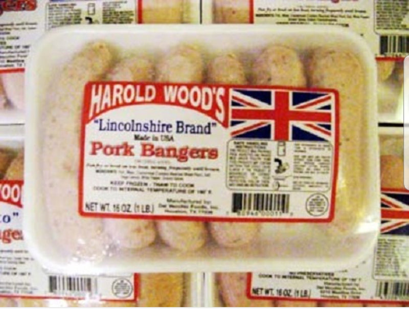 Harold Woods Lincolnshire Pork Bangers 6pk 16oz (1lb Ship Weight)