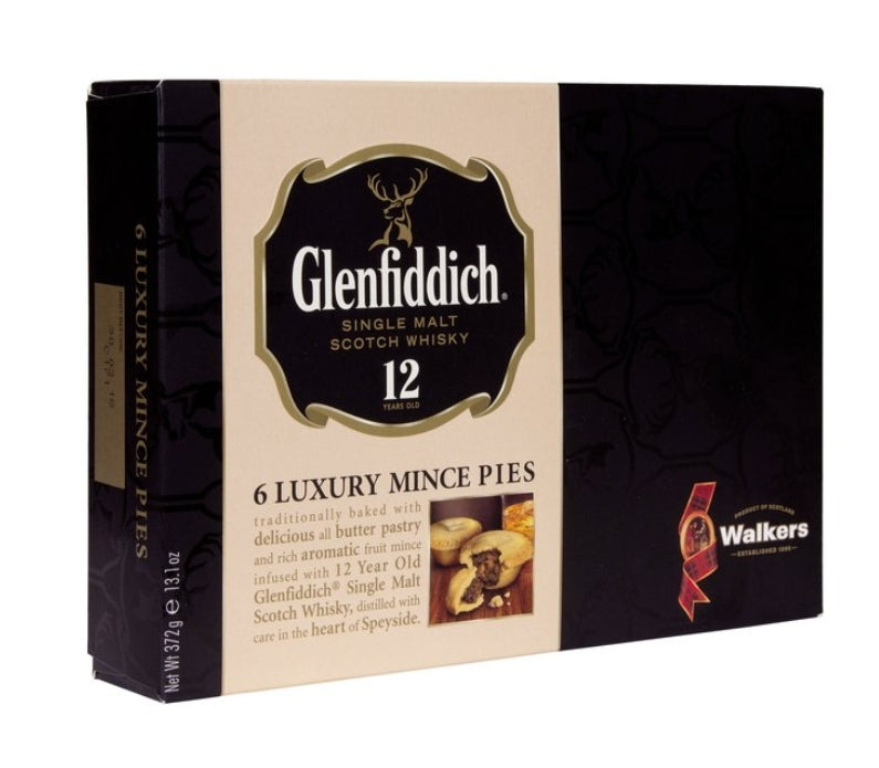 Walker's Glenfiddich 6 Luxury Mince Pies 372g