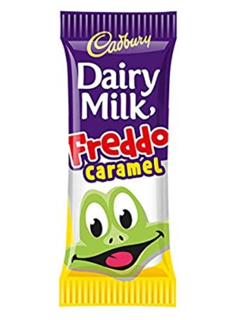 <p>Indulge in the rich and velvety goodness of 19.5g Cadbury Freddo Caramel. Each bite-sized piece is made with premium ingredients, creating a smooth and creamy texture that will melt in your mouth. The perfect combination of creamy milk chocolate and gooey caramel, this treat is an exquisite indulgence for any occasion.</p> <p>Also available in Plain Dairy Milk</p>