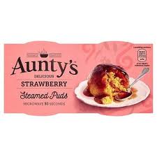 Aunty's Strawberry Steamed Puddings 95g (2Pk)