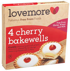 Lovemore Cherry Bakewell 4 Pack 190g (Gluten Free/Milk Free /Wheat Free)