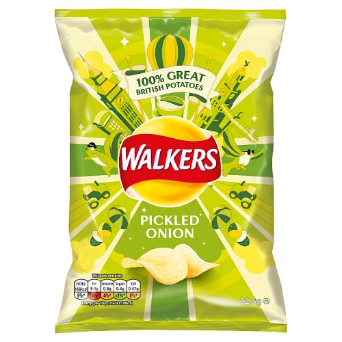 Walkers Pickled Onion Crisps 32.5g