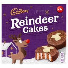 Cadbury Reindeer Cakes 4 pack