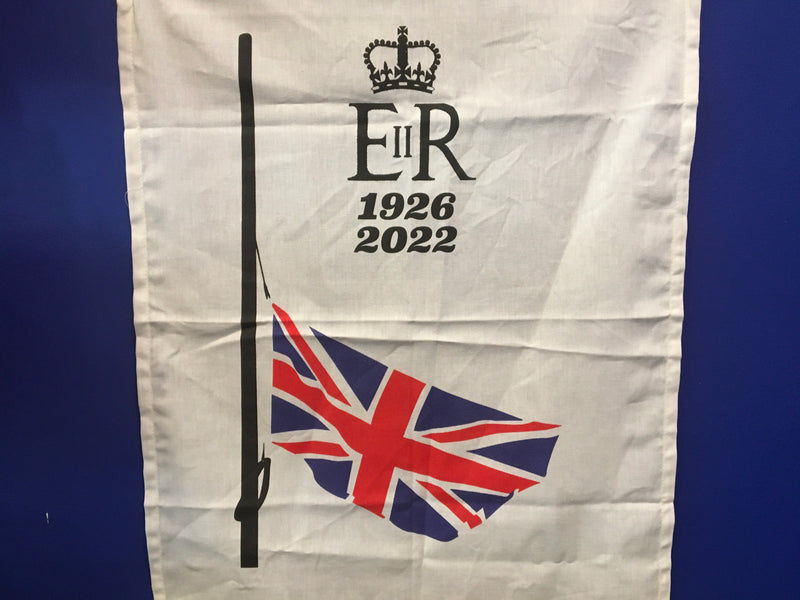 Queen Elizabeth II Half Mast Tea Towel