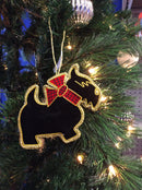 #08 Tinker Tailor Black Scottie Dog Christmas Ornament